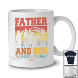 Personalized Custom Name Father Son Legend Legacy; Proud Father's Day Hunting Vintage Retro T-Shirt