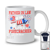 Personalized Custom Name Father in law Of The Little Firecracker; Lovely 4th Of July Family Patriotic T-Shirt