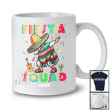 Personalized Custom Name Fiesta Squad; Joyful Cinco De Mayo Dabbing Mexican Boy Sombrero T-Shirt