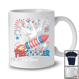 Personalized Custom Name Firequacker; Humorous 4th Of July Goose Riding Firecracker; Patriotic T-Shirt