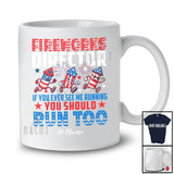 Personalized Custom Name Fireworks Director Running; Humorous 4th Of July US Flag Patriotic T-Shirt