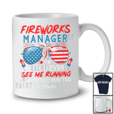 Personalized Custom Name Fireworks Manager Run; Joyful 4th Of July Sunglasses; Patriotic T-Shirt
