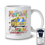 Personalized Custom Name First Day Of School Bus Driver; Amusing Back To School Leopard T-Shirt