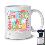 Personalized Custom Name First Day of School; Colorful Back To School Pencil; Students Teacher T-Shirt