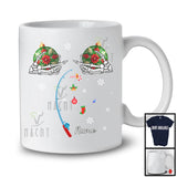 Personalized Custom Name Fishing Bubble Boobs Skeleton Hands; Lovely Christmas Ornaments T-Shirt