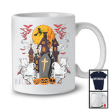 Personalized Custom Name Flamingo Boo Ghost, Scary Halloween Pumpkins, Animal Lover T-Shirt