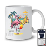 Personalized Custom Name Flamingo Drinking Cocktail; Cheerful Summer Vacation Alcohol Drunker T-Shirt