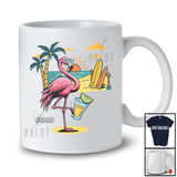 Personalized Custom Name Flamingo Drinking Tequila; Cheerful Summer Vacation Alcohol Drunker T-Shirt