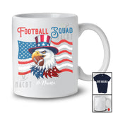 Personalized Custom Name Football Squad; Joyful 4th Of July Eagle Football Player; Patriotic T-Shirt