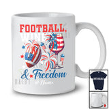 Personalized Custom Name Football Wine Freedom; Joyful 4th of July Drinking Player; Patriotic T-Shirt