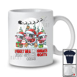 Personalized Custom Name Forget Milk Give Me Cows; Joyful Christmas Three Santa Farmer T-Shirt