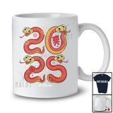 Personalized Custom Name Four Snakes; Lovely China New Year 2025 Firework; Flowers Family T-Shirt