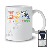Personalized Custom Name Fox Duck Orca; Adorable Wild Animal Farm Farmer Orca Lover T-Shirt