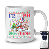 Personalized Custom Name French You A Merry Christmas; Joyful Sweater Dabbing Santa; Family T-Shirt