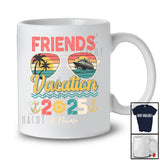 Personalized Custom Name Friends Vacation 2025; Joyful Summer Vacation Sunglasses; Vintage Retro T-Shirt