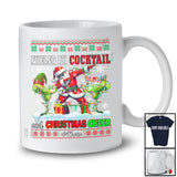Personalized Custom Name Fueled By Cocktail Christmas Cheer; Joyful Sweater Drinking Santa Dabbing T-Shirt