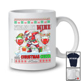 Personalized Custom Name Fueled By Wine Christmas Cheer; Joyful Sweater Drinking Santa Dabbing T-Shirt