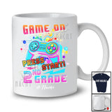 Personalized Custom Name Game On Press Start 2nd Grade; Joyful First Day Of School Boys Gamer T-Shirt