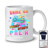 Personalized Custom Name Game On Press Start Pre-K; Joyful First Day Of School Boys Gamer T-Shirt