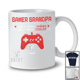 Personalized Custom Name Gamer Grandpa Much Cooler; Joyful Father's Day Video Games Gaming T-Shirt