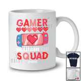 Personalized Custom Name Gamer Squad; Humorous Valentine Video Games Hearts; Gaming T-Shirt