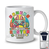 Personalized Custom Name Gamers Love Easter Eggs; Amazing Easter Vintage Retro Game Controller T-Shirt