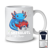 Personalized Custom Name Gamesolotl; Adorable Kawaii Axolotls Gamer Girl Lover; Family T-Shirt