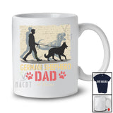 Personalized Custom Name German Shepherd Dad; Amazing Father's Day Paws T-Rex Dinosaur T-Shirt