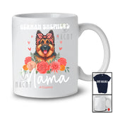 Personalized Custom Name German Shepherd Mama; Adorable Mother's Day Flowers Bandana; Family T-Shirt