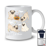 Personalized Custom Name Ghost Boo Pug Workout Yoga; Lovely Halloween Fitness Family T-Shirt