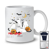 Personalized Custom Name Ghost Cat Activities; Adorable Halloween Boo Cat Owner Lover T-Shirt