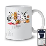 Personalized Custom Name Ghost Cat Activities; Adorable Halloween Boo Cat Owner Pumpkin T-Shirt