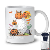 Personalized Custom Name Ghost Horse Pumpkin Face; Humorous Halloween Costume Farmer T-Shirt