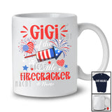 Personalized Custom Name Gigi Of The Little Firecracker; Lovely 4th Of July Family Patriotic T-Shirt