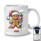 Personalized Custom Name Gingerbread Drinking Wine Workout; Amazing Christmas Drunker; Baking T-Shirt