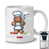 Personalized Custom Name Gingerbread Lunch Lady Workout; Amazing Christmas Baker Baking T-Shirt