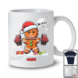 Personalized Custom Name Gingerbread Weightlifting Workout; Amazing Christmas Bodybuilding; Baking T-Shirt