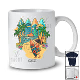 Personalized Custom Name Girl Go Surfing; Joyful Summer Vacation Surfer; Hawaiian Family T-Shirt