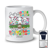 Personalized Custom Name Girl Who Loves Bunnies; Amazing Easter Three Bunnies Carrot; Leopard T-Shirt