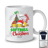 Personalized Custom Name Girl Who Loves Softball Christmas; Amusing Custom Name Sport Player T-Shirt