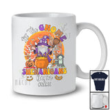 Personalized Custom Name Gnome Shenanigans Begin; Joyful Halloween Moon Gnome Witch T-Shirt