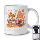 Personalized Custom Name Gnome With Corgi; Lovely Thanksgiving Corgi Owner; Fall Leaves T-Shirt