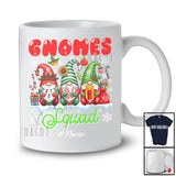 Personalized Custom Name Gnomes Squad; Lovely Christmas Three Gnomes; Snow Family T-Shirt