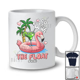 Personalized Custom Name Go With The Float; Lovely Summer Vacation Flamingo Float Cocktail T-Shirt
