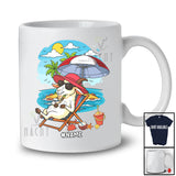 Personalized Custom Name Goat On Beach; Lovely Summer Vacation Palm Tree; Hawaiian Family T-Shirt