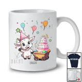 Personalized Custom Name Goat with Cake; Lovely Birthday Party Animal Lover T-Shirt