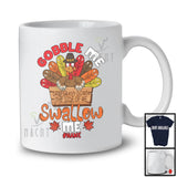 Personalized Custom Name Gobble Me Swallow Me; Humorous Thanksgiving Dinner Turkey; Family T-Shirt