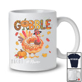 Personalized Custom Name Gobble; Humorous Thanksgiving Turkey Donut Food Lover; Fall Family T-Shirt