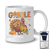 Personalized Custom Name Gobble; Humorous Thanksgiving Turkey Pizza Food Lover; Fall Family T-Shirt