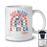 Personalized Custom Name God Bless America Land; Proud 4th Of July Rainbow Vintage Patriotic T-Shirt